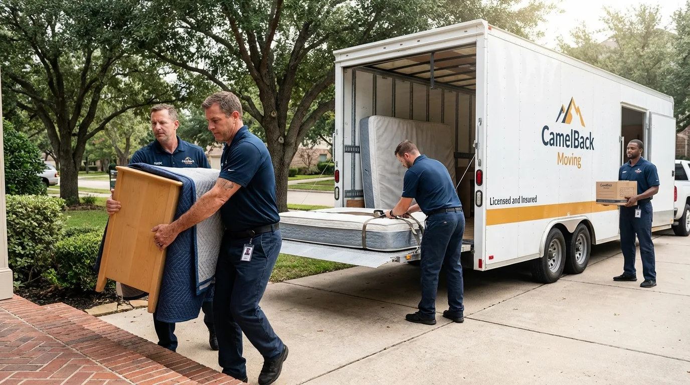 Crew loading residential truck for cross-state move from Lebanon, NJ